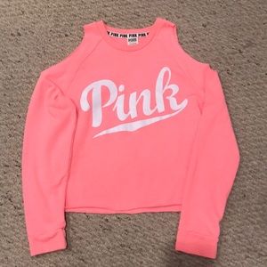 Pink by Victoria’s Secret cold shoulder, fleece